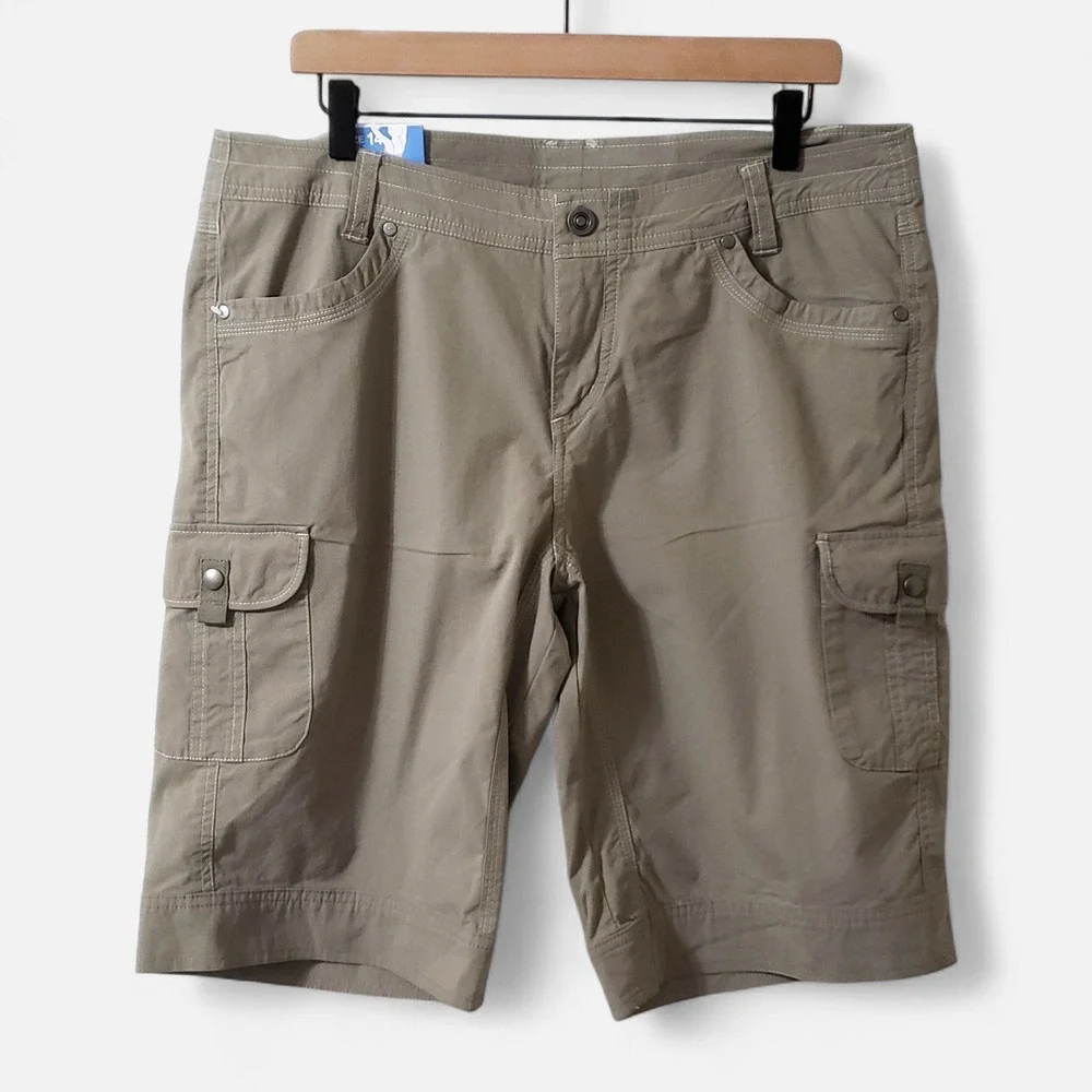NWT Kuhl Anika Short 11" Tufflex Kuhlcurve Cargo Hiking Shorts Brown Womens 14 - Picture 1 of 12